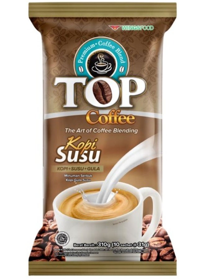 Coffee Kopi Susu 3in1 Kopi Bubuk Pack 10 Sachets × 31g